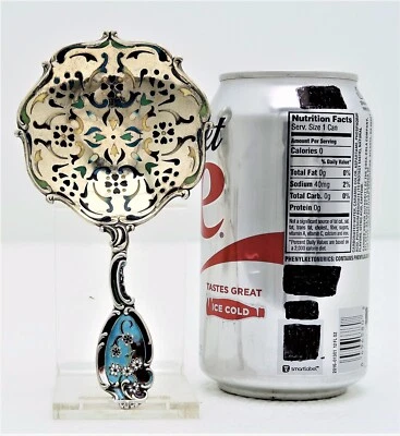 Gorham Plata Esterlina Plique a Jour Esmalte Bon-Bon Cuchara para Servir Estilo 695 Foto 1 de 4