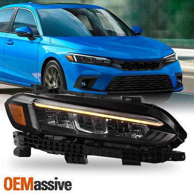 LED completo para Honda Civic 2022-2025 con faros DRL lado del pasajero moldura cromada Foto 1 de 4