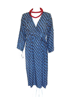🌟 Vestido MAX MARA Estampado Pura Seda EE. UU. 8_ DE 38_ UK 10_ FR 40_ IT 42 Foto 1 de 4