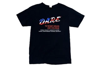 D.A.R.E Dare To Resist Drugs And Violence T-Shirt Small Red White Blue Comal TX - Picture 1 of 4