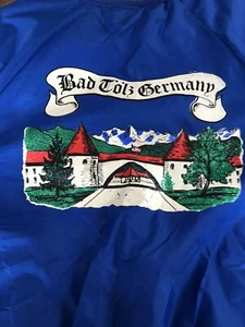 Soffe Satin Jacket USA Made L HAND PAINTED Bad Tolz Germany Village 70-80’s - Picture 1 of 13