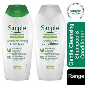 Simple Kind to Hair Gentle Cleansing Shampoo & Care Conditioner Duo, 400ml