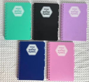 UNDATED Spiral Bound Weekly / Monthly Business Planner Agenda TABBED 5x8 Diary - Picture 1 of 16