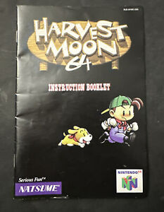 Harvest Moon 64 - Instruction Booklet MANUAL ONLY Nintendo N64