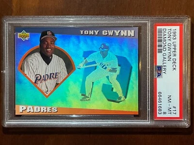 1993 Upper Deck — Diamond Gallery — Tony Gwynn — PSA 8 — pop 2 (all grades) - Image 1 of 3