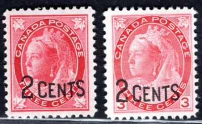 CANADA 1899 SCOTT #87–88 MINT NEVER HINGED VF - Image 1 of 2