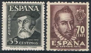 EDIFIL N° 1035/1036**. PERSONAJES AÑO 1948 NUEVO SIN FIJASELLOS - Imagen 1 de 1