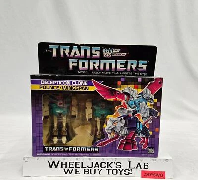 Pounce & Wingspan W/BOX & INSERT 100% Complete Vintage G1 Transformers Figure - Image 1 of 4