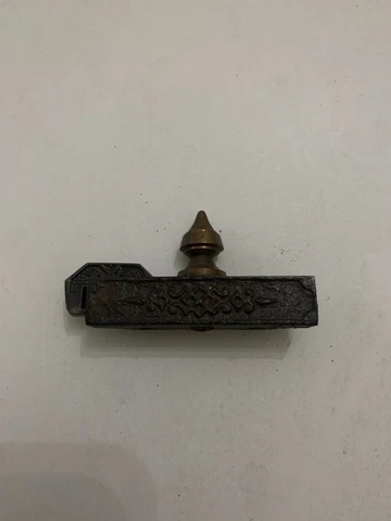 Antique Victorian Eastlake Cast Iron Ornate Window Sash Lock Latch Cover