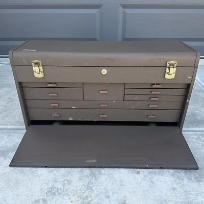 Caja de herramientas de maquinista Kennedy USA 526 8 cajones 26-3/4" x 8-1/2" x 13-5/8" SIN llaves Foto 1 de 4