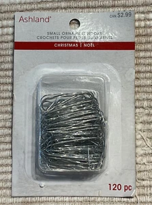 Christmas Small Silver Ornament Hooks 120pcs New - Picture 1 of 1
