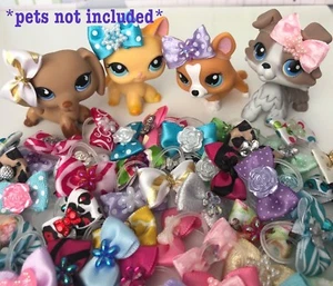 Littlest Pet Shop Accessories Custom Lot of 5 Bows LPS *DOG CAT NOT INCLUDED*