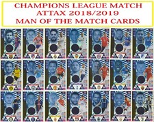 Topps Champions League Match Attax 2018 2019 18 19 Man of the Match cards