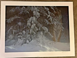Robert Bateman Siberian Night Authentic #491/2514 With Certificate COA 34"x24" - Picture 1 of 6