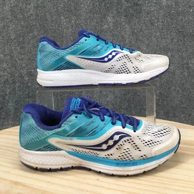 Saucony Shoes Womens 7.5 Athletic Running Sneakers S10375-3 Blue Mesh Lace Up - Image 1 of 4