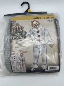 Fun World Twisted Clown Scary Halloween Costume Pennywise Adult men’s 36/38 - Picture 1 of 4