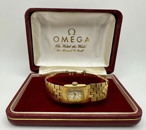 OMEGA Gorgeous Ladies 15mm Dress Watch Gold Plated w/Box - Overhauled & Running - Picture 1 of 14