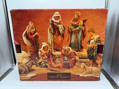 "Juego de 9 figuras grandes de 10"" de belén de porcelana Grandeur Noel edición coleccionista" Foto 1 de 4