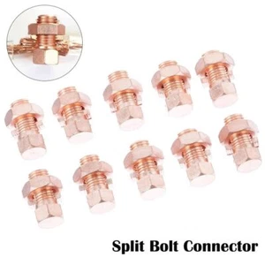 Copper Split Bolt Connector Rose Gold Copper Split Connector Cord Bolt Cable - Picture 1 of 19