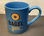 Einstein Bagels Bagel You coffee mug cup M Ware 4" blue