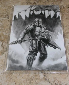 Star Wars: The Mandalorian #1 Adi Granov B&W Sketch Virgin SDCC 2023 Exclusive - Picture 1 of 7