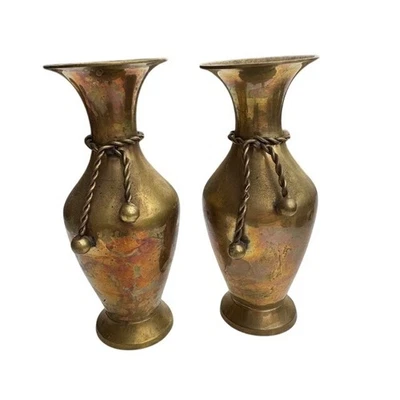 Винтажная латунная ваза набор декоративный столешница декоративная витая веревка 6» акцент - Изображение 1 из 4