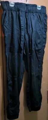 Tan bueno para la vida: negro, elástico, cordón volante cintura/tobillo, 4 pts. Pantalones, XL Foto 1 de 3