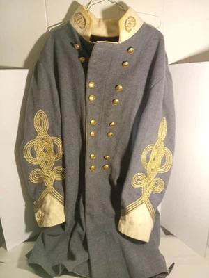 Abrigo Levita General Confederado de la Guerra Civil Dos Oficiales Estrella Talla 44 16 Botones Foto 1 de 2