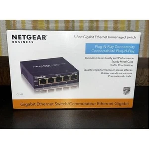 Netgear Proav GS105NA GS105 5PORT COPPER GIGABIT SWITCH - Picture 1 of 1
