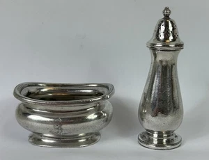 Vintage Cunard Salt Sellar & Pepper Pot, RMS Mauretania Etc, Silver Plate, 1920s - Picture 1 of 18