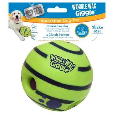 Wobble Wag Giggle Ball | Brinquedo de enriquecimento rolante para diversão, interativo - Imagem 1 de 2