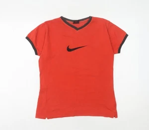 Nike Damen Ringer T-Shirt rot, S, Baumwolle, Freizeit - Bild 1 von 12