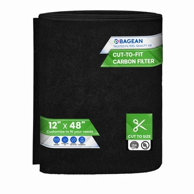 Cut to Fit Activated Carbon Filter Sheet 12â€ x 48â€ - Activated Carbon Air... - Image 1 of 4