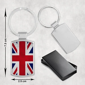 Union Jack Keyring With Gift Box Birthday Day Office Christmas Gift Irish Flag - Picture 1 of 1