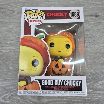 Juego de niños - Good Guy Chucky in Pumpkin Pop! Figura Vinilo #1589 Foto 1 de 4