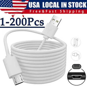3/6ft Micro USB Fast Charging Cable Cord For Samsung Android Phone Charger Lot - Picture 1 of 24
