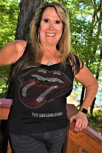 The Rolling Stones rhinestone shirt or tank XS S M L XL XXL 1X 2X 3X 4X 5X - Picture 1 of 17