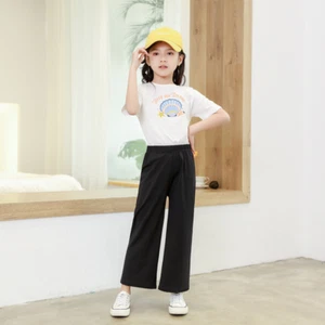 Girls Casual Wide Leg Pants Outside Wear Small Children Baby Kid Pants - Picture 1 of 16