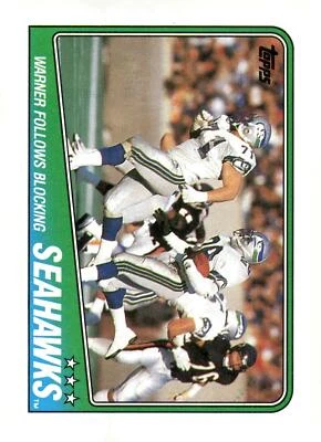 1988 Topps #130 Seahawks Team Leaders - Curt Warner - Image 1 of 2