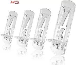 4Pcs 7.9mm Locking Shelf Support Pegs Clear Plastic Clips for 5/8" Thick Shelves - Picture 1 of 6