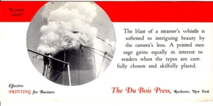 Blotter de tinta The Du Bois Press, Rochester, Nueva York - Imagen 1 de 2