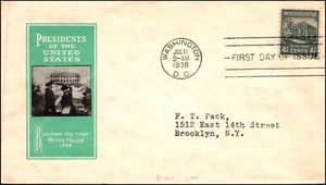 Scott 809 4.5 Cents White House Ioor FDC Addressed Planty 809-1 - Picture 1 of 2