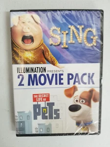 Sing And The Secret Life Of Pets, 2 Movie Pack (DVD) Brand New Sealed - Picture 1 of 2