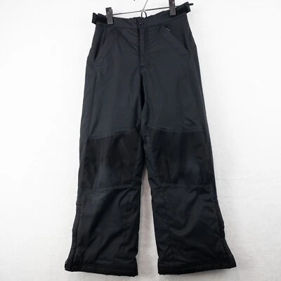 LL Bean Snow Pants Kids Size 8 Black Cold Buster Pants Adjustable Waist - Image 1 of 4