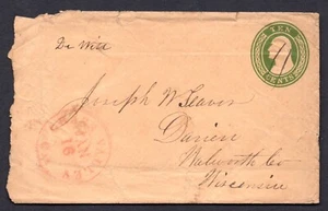 US 1856 SCOTT #U16 ENTIRE ON BUFF USED FROM GRASS VALLEY, CA TO WISCONSIN - Picture 1 of 3