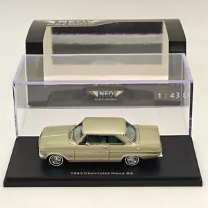 NEO 1/43 1963 Chevrolet Nova SS Green Resin Models Car Colllection - Foto 1 di 6