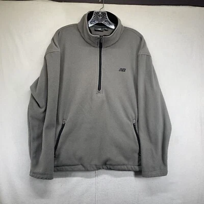 New Balance Mens Full Zip Fleece Jacket Coat Gray Size Medium - Image 1 of 4