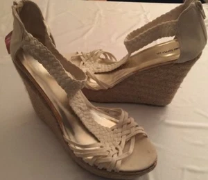 NWT~MOSSIMO Offwhite Strappy Wedge Espadrilles Women's Casual Summer Heels~11 - Picture 1 of 7
