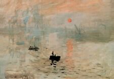 Claude Monet Impression Sunrise 1872 Impressionist Painting Art Poster 18x12