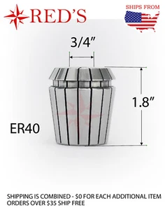 ER40 PRECISION Collet 3/4 inch , CNC Mill ATC Router Lathe Tool milling ER 40 - Picture 1 of 1